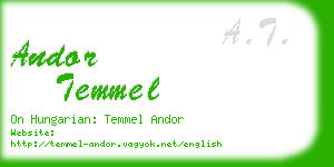 andor temmel business card
